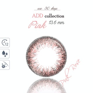 Lens cận 1 tháng màu hồng Add Pink Ann365 lens cho mắt khô yếu - 1 chiếc có lệch độ