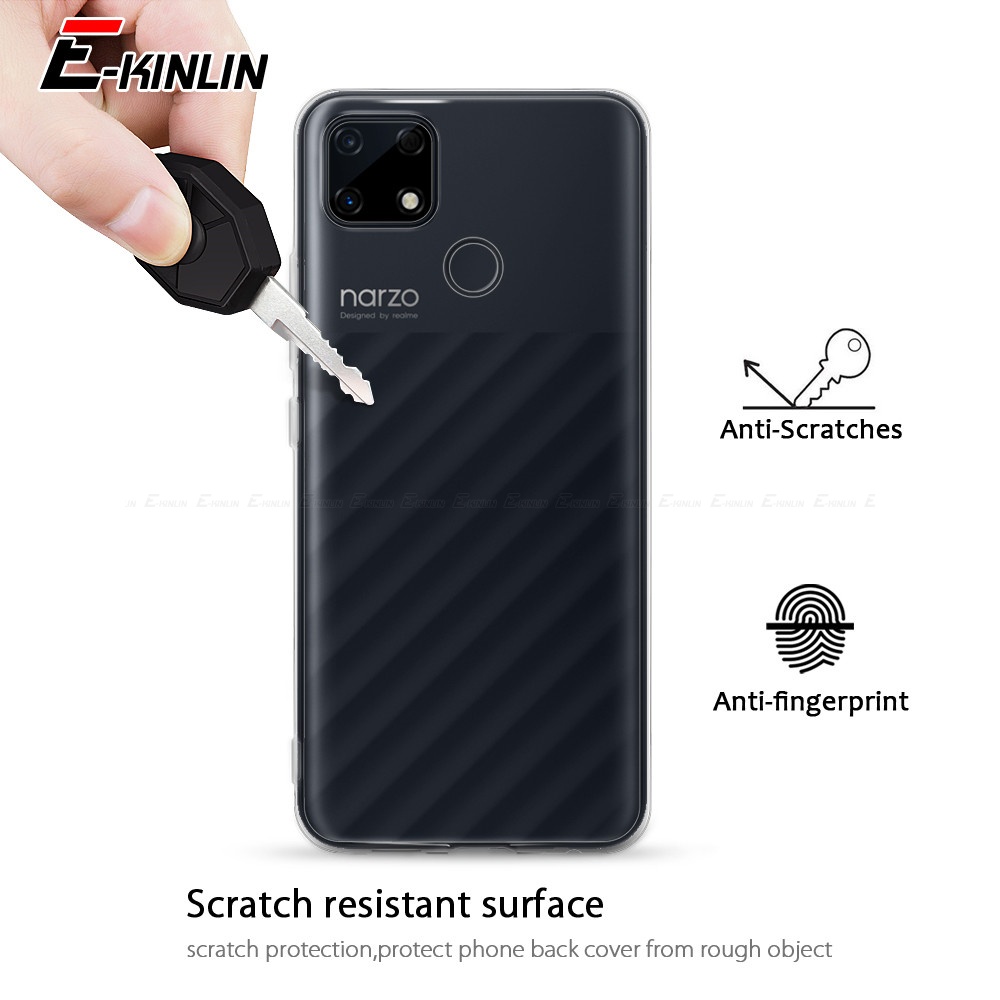 Ốp Điện Thoại Silicon TPU Mềm Trong Suốt Siêu Mỏng Cho Realme Narzo 50 50i 50A 30 30A 20 Pro 20A 10 10A