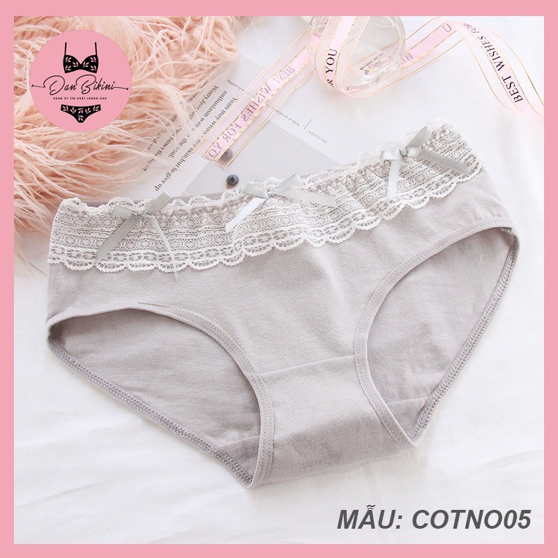 Quần Lót Nữ ❤️FREESHIP❤️ Quần Lót Nữ Cotton kháng khuẩn 100% viền bèo đính nơ điệu đà được chọn màu mẫu C004 | BigBuy360 - bigbuy360.vn