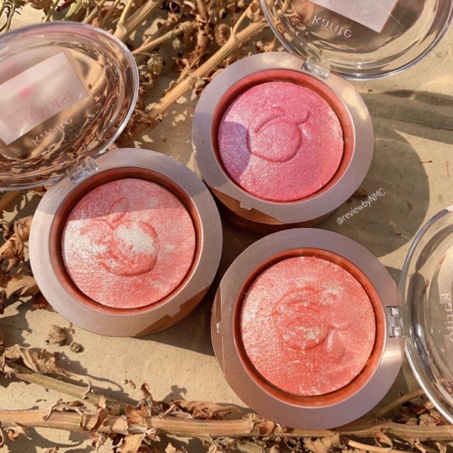 Má hồng loang trái đào bắt sáng Paradise Blusher Kèm bông mút