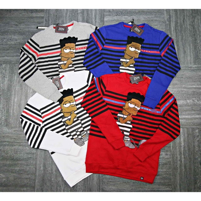Sweater Nỉ Bông Xuất In Hình Simpson G