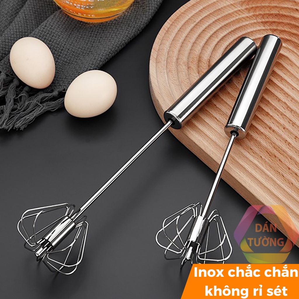 Cây đánh trứng inox cầm tay MDT, cây đánh trứng đánh bánh tạo bọt cafe tiện lợi, chất liệu inox cứng cáp _TRU