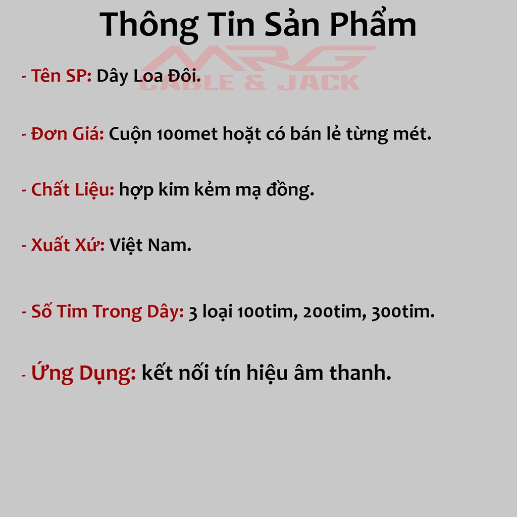 Dây Loa 500tim 300tim 200tim 100tim,giá bán lẻ 1 mét.