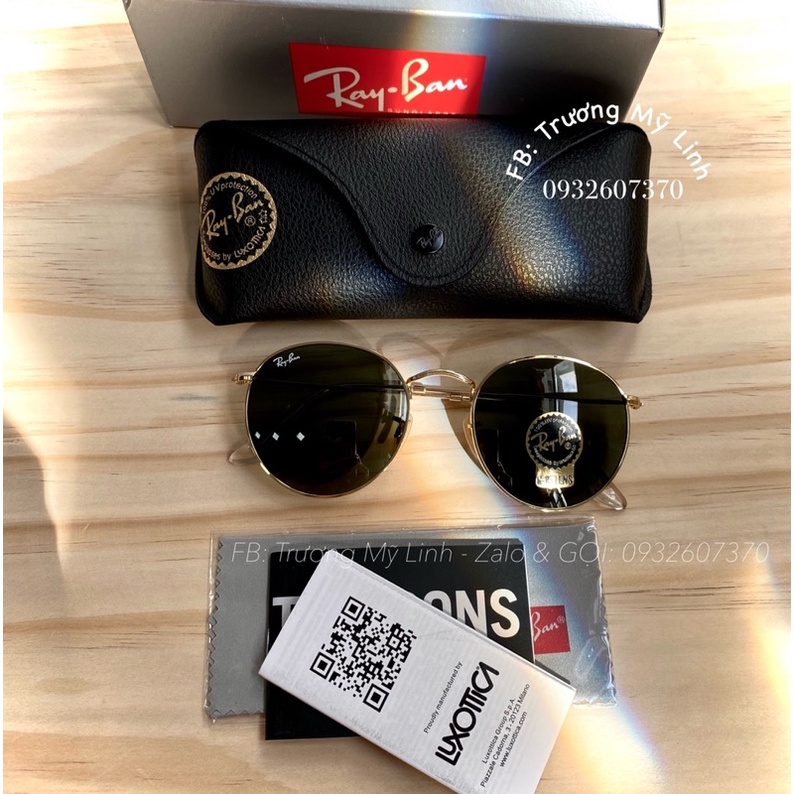 kính Rayban tròn Hiền Hồ RB3447