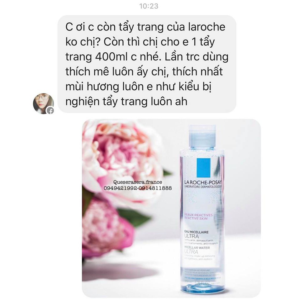 Nước tẩy trang La Roche Eau Micellar sạch sâu, nhẹ dịu