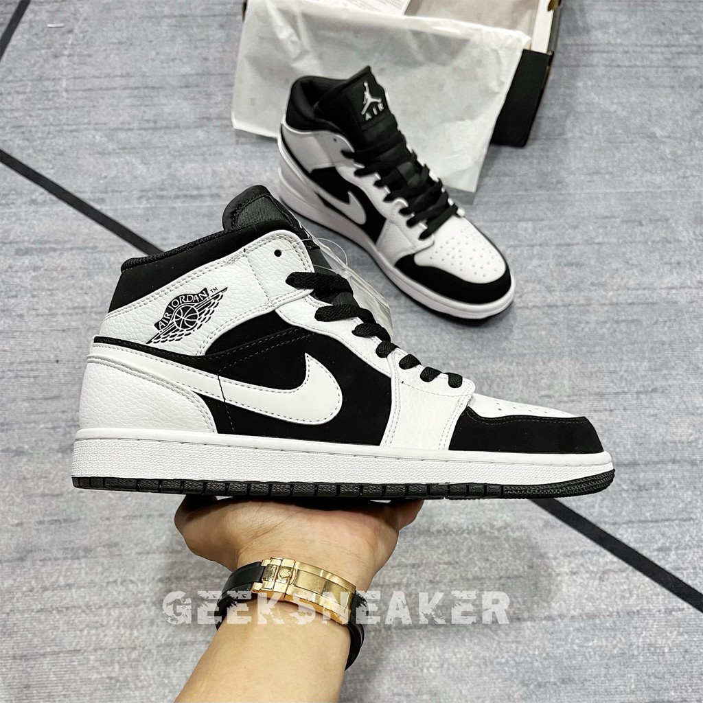 [GeekSneaker] Giày Thể Thao * Sneaker Jordan 1 Mid White Black