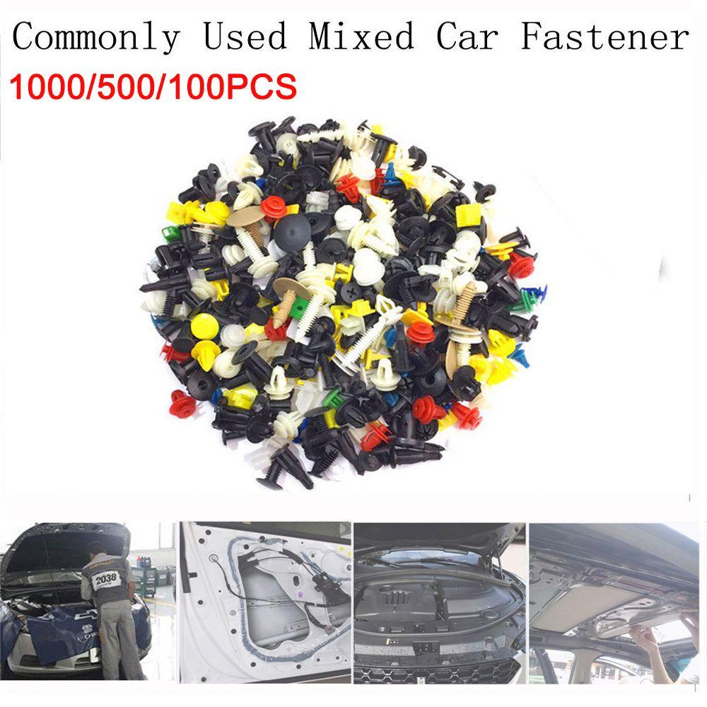 WTTLE Set 1000 / 500 / 100 Kẹp Nhựa Phụ Tùng Ô Tô 1000 / 500 / 100 Cái Fender