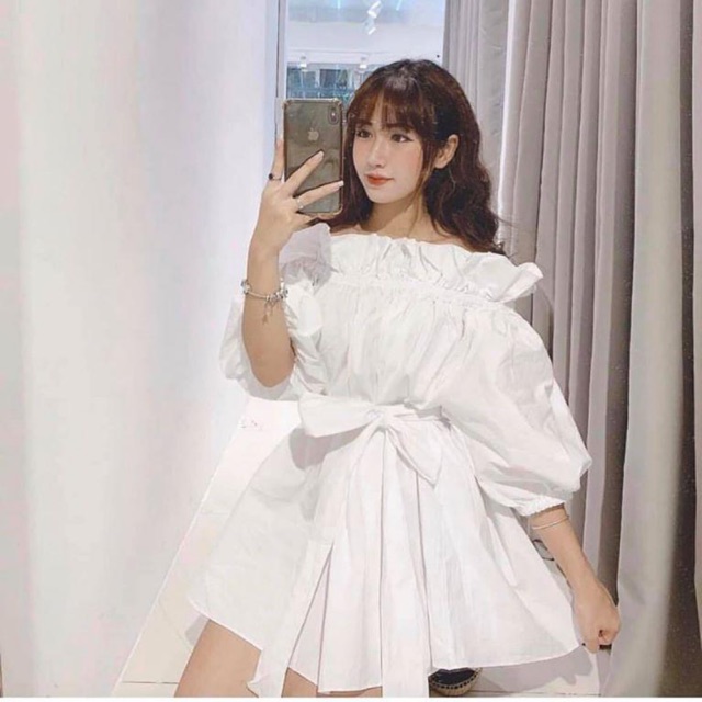 VÁY BO CHUN TRỄ VAI BỒNG HOT