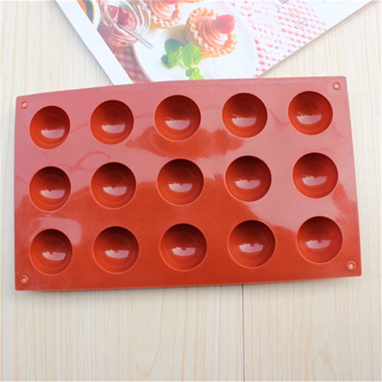 Khuôn Silicon Nửa Hình Tròn 15 Ô Làm Thạch Kẹo ⚜️FREESHIP⚜️Khuôn Silicon Rau Câu, Socola