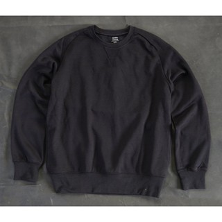 Áo nỉ cổ tròn Việt Nam xuất khẩu - mầu đen (nỉ bông/ nỉ da cá), dầy dặn, không bai xù!