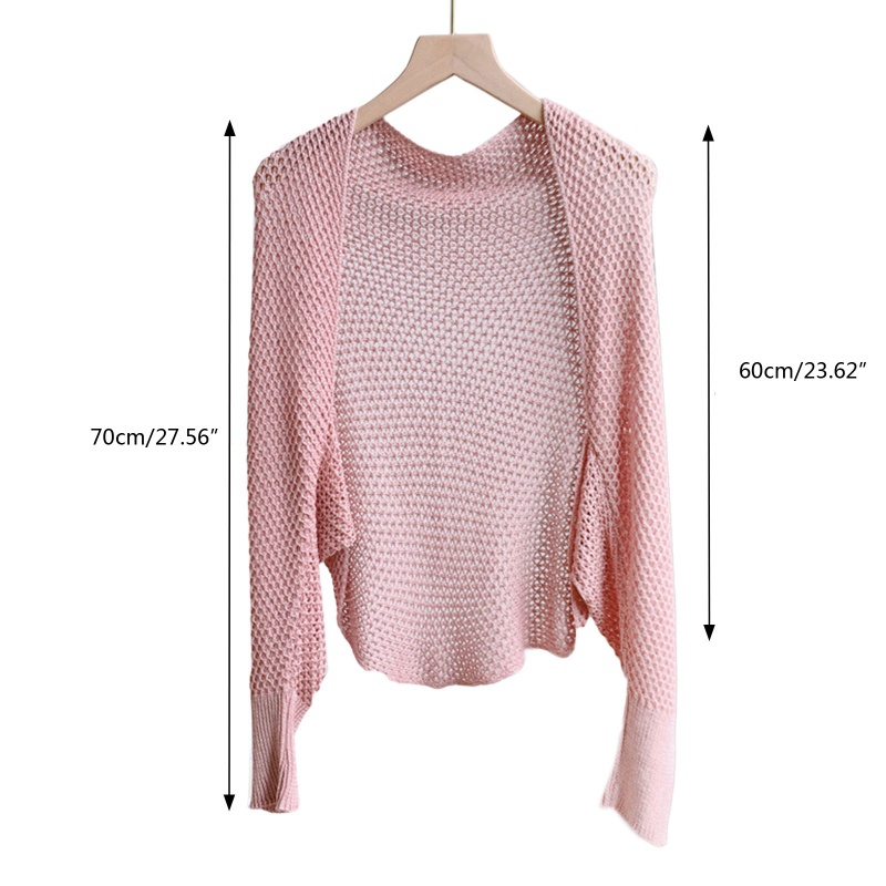 Áo Choàng Dệt Kim Chống Nắng Màu Trơn Kiểu Cổ Điển Thời Trang Xuân Hè Cho Nữ