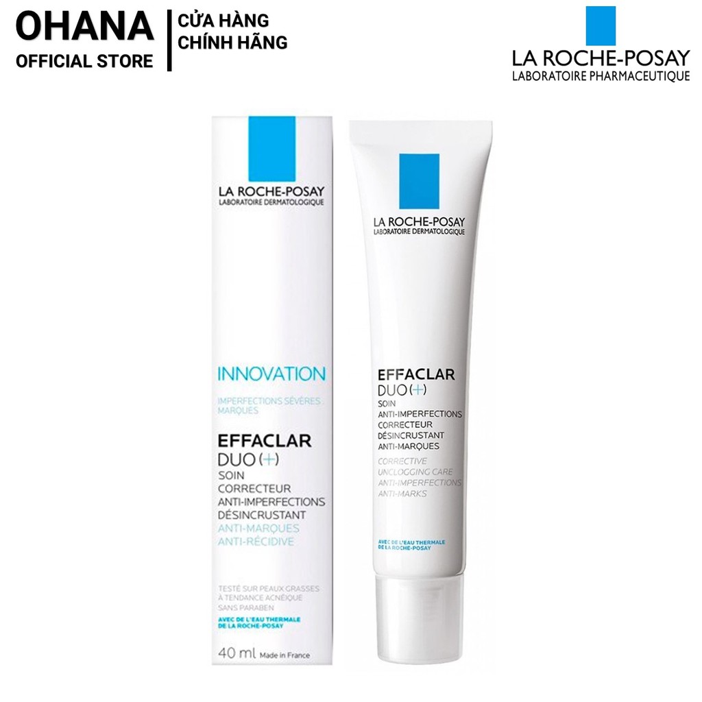 Kem dưỡng La Roche-Posay Effaclar Duo Plus giảm mụn, ngừa vết thâm 40ml