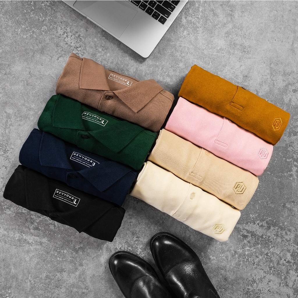 Áo thun POLO nam Basic cổ bẻ chất liệu cotton cá sấu 95% thoáng mát co giãn 4 chiều - REVVOUR