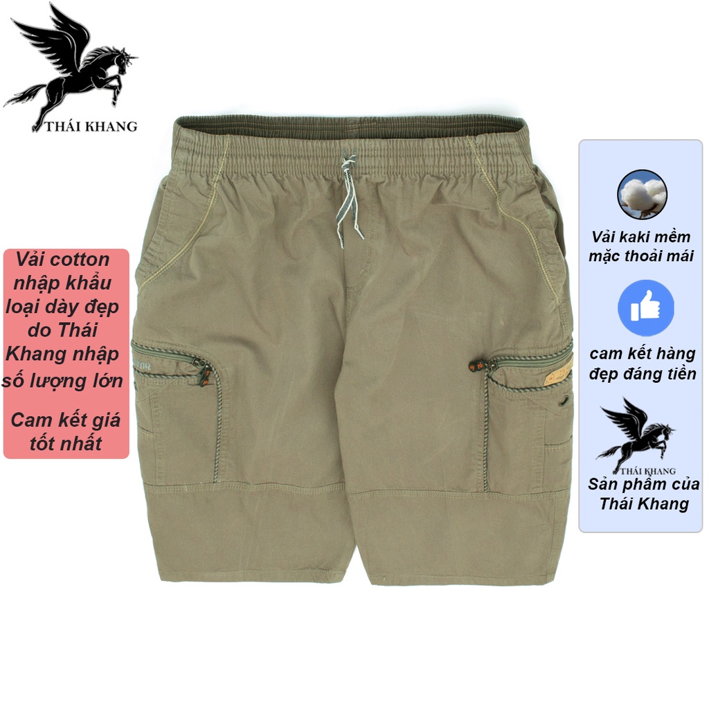 Quần short nam túi hộp trung niên vải kaki mịn đặt từ nước ngoài loại quần kaki túi hộp form rộng QKAK17 - Hàng nhập khẩ