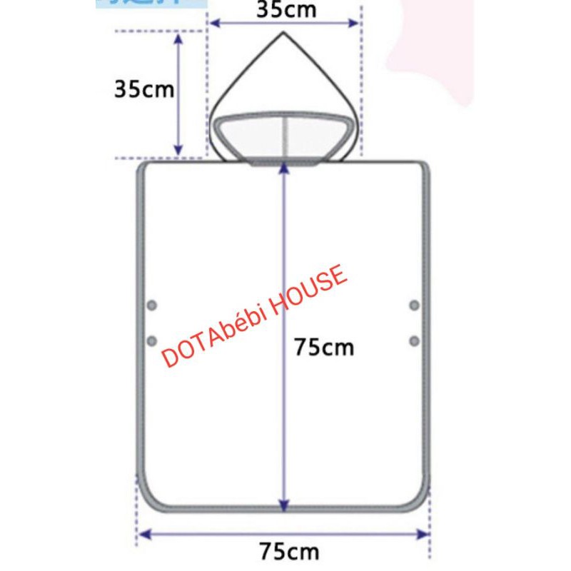 (Tặng balo dây rút) Khăn choàng tắm size đại cho bé