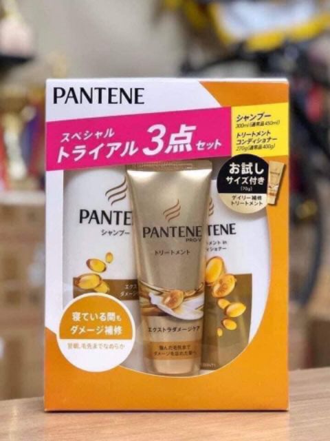 Mẫu mới- Set 3 Bộ dầu gội xả ủ Pantene Nhật Bản