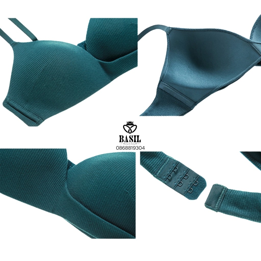 Bộ đồ lót BS01 Basil nữ cotton mềm nhẹ không gọng tôn ngực