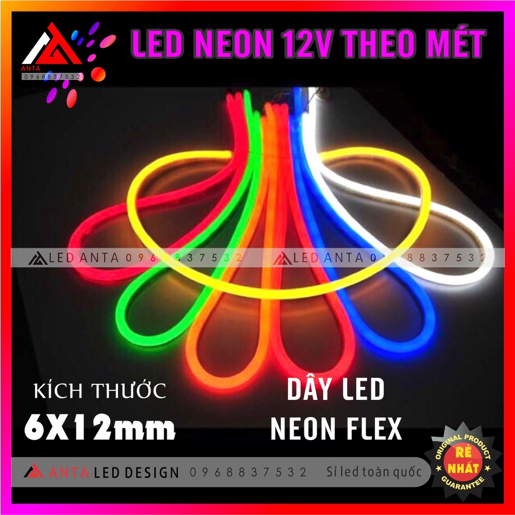 1 mét đèn LED neon 12v uốn chữ quảng cáo, trang trí