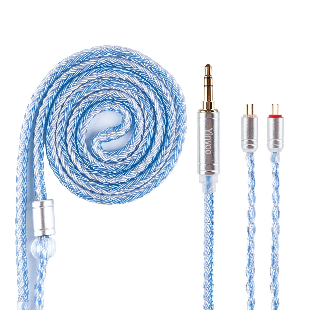 Dây cáp nâng cấp tai nghe MMCX/ 2Pin 16 lõi mạ bạc có độ tinh khiết cao cho SHURE SE215 KZ ZS10 PRO AS10 AS16 ZSN PRO
