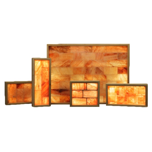 Đá muối mặt cong himalya, kích thước 20cm*20cm*5cm, loại dùng làm hộp xông chân đá muối himalya.