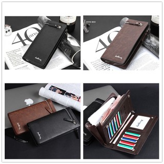 Ví da nam dáng dài có khóa kéo