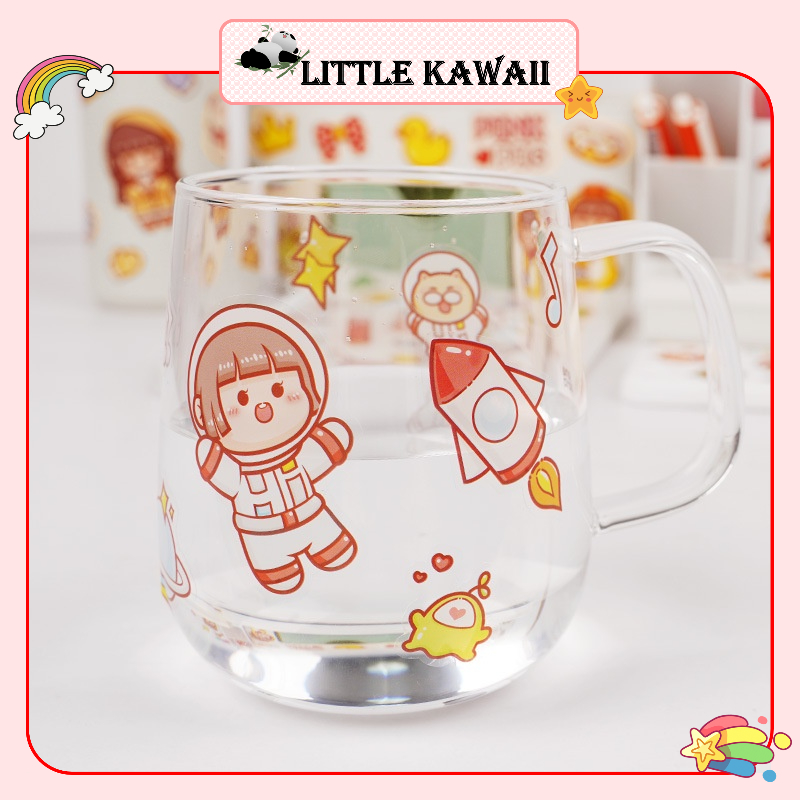 Set 6 tấm sticker hình dán bé gái small mochi cute