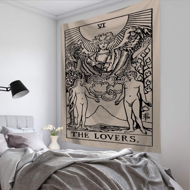DecorZ  [ĐẸP - SẴN - Tặng móc treo] Tranh vải treo tường Decor phong cách bài Tarot
