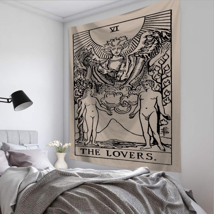 💖 DecorZ 💖 [ĐẸP - SẴN - Tặng móc treo] Tranh vải treo tường Decor phong cách bài Tarot