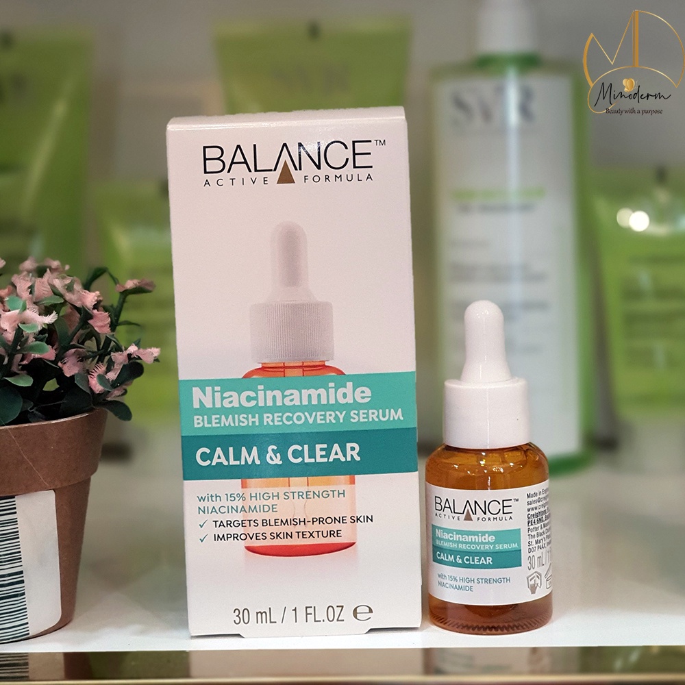 Tinh chất Balance Active Skincare Niacinamide Blemish Recovery Serum giảm dầu, mờ thâm làm đều màu da 30ml