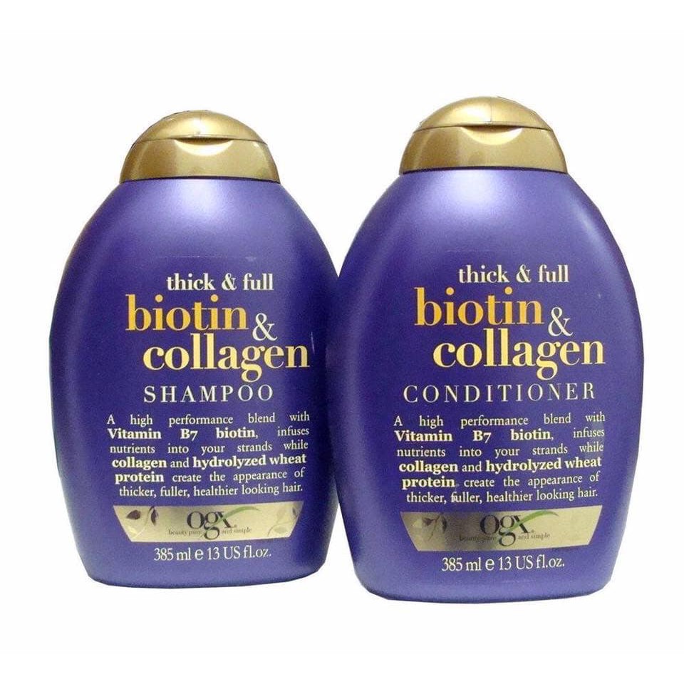 GỘI XẢ BIOTIN &amp; COLLAGEN kích thích mọc tóc, ngăn rụng tóc ( 385ml/ lọ )