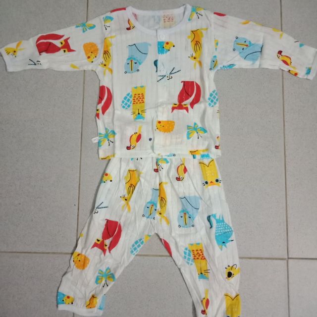 Bộ cotton giấy dài tay cho bé