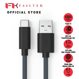 Cáp sạc Feeltek Type C hỗ trợ sạc nhanh 3A 1m2 - CAC120ZZU108