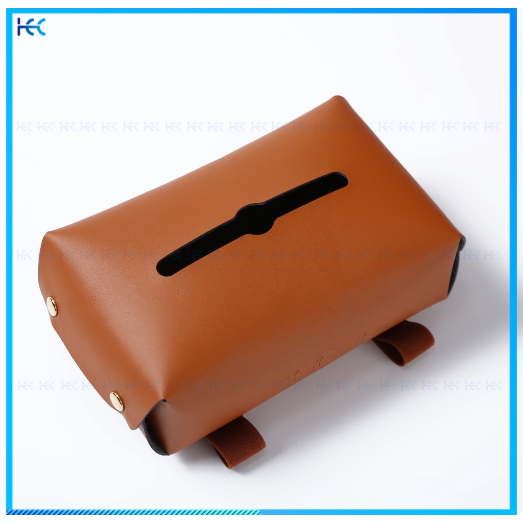 1 Hộp Đựng Khăn Giấy Bằng Da PU Cho Xe Hơi