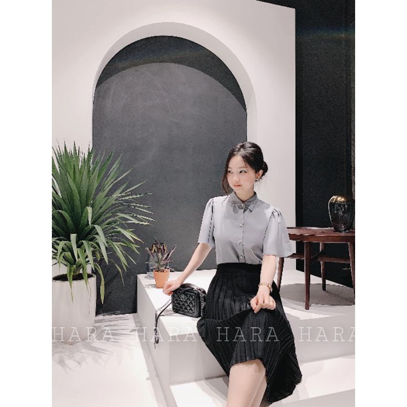 Sơ mi công sở tay bồng cánh tiên vnxk