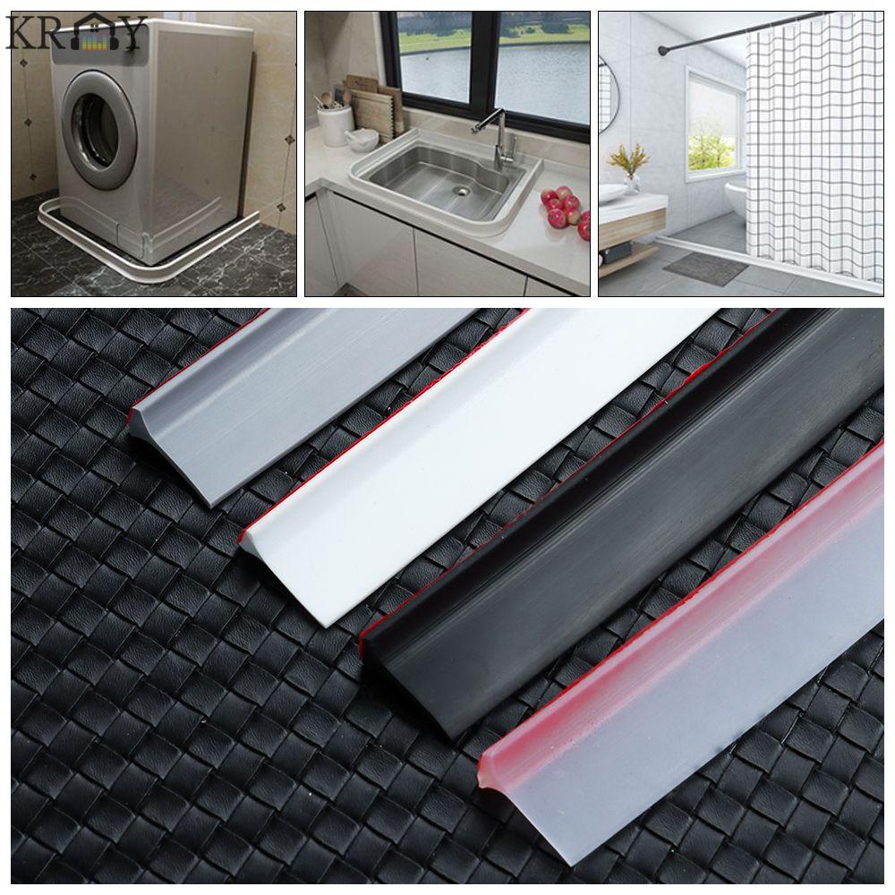 Miếng chặn silicon hỗ trợ chống trượt ngăn nước rò rỉ dán viền bồn rửa chén/ sàn nhà tiện dụng