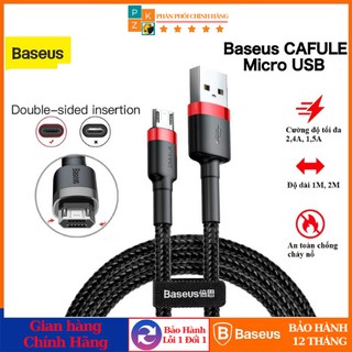 Cáp sạc siêu bền Baseus cafule Cable USB For Micro 2.4A 1m/2m sạc nhanh cho điện thoại Micro