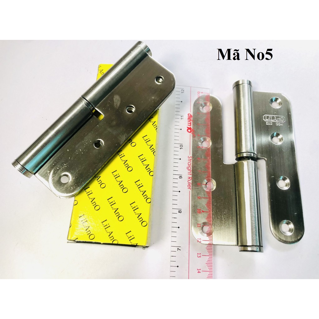 Bản lề cối inox 304 LiLAnO No2 - No5 dành cho cửa nhà và cửa sổ (giá 1 cặp bản lề)