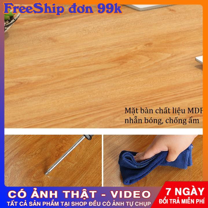 Bàn máy tính văn phòng Chất liệu gỗ MDF chống ẩm thiết kế 2 tầng chân chống chữ U tiện nghi 100x60x73cm