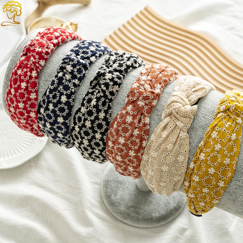 Mới Băng Đô Vải Bản Rộng Thắt Nút Phong Cách Âu Mỹ Cho Nữ