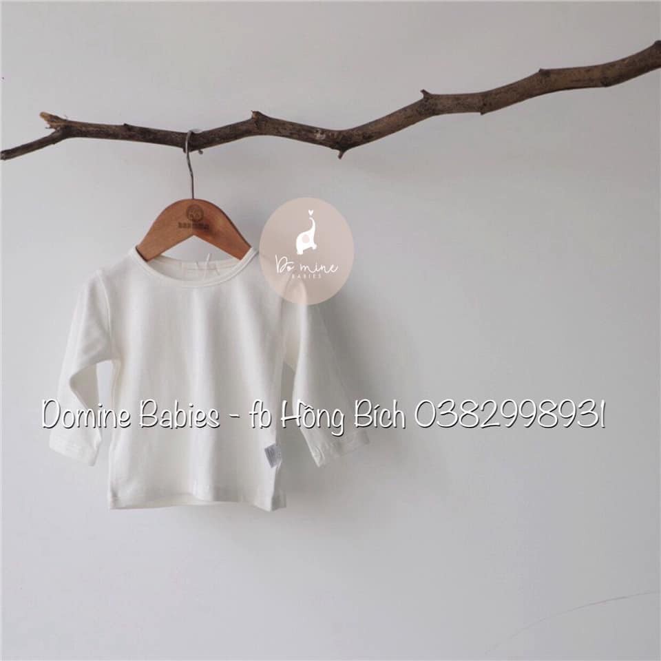 Áo thu đông cho bé gái bé trai sơ sinh từ 3tháng -1tuổi  5 -13kg tông trơn giữ nhiệt mùa đồng co giãn thoải mái