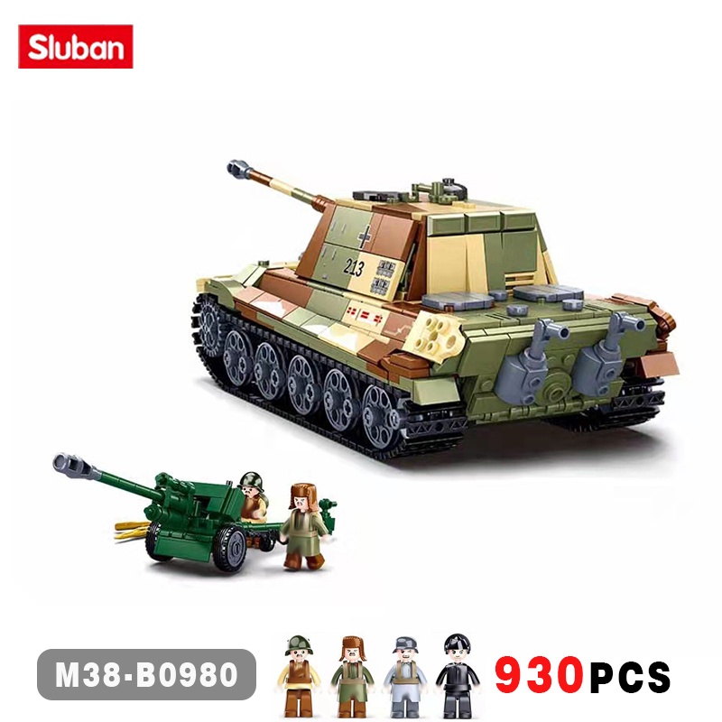 SLUBAN Bộ Đồ Chơi Lắp Ráp  Hình Xe Tăng Quân Đội 930 Mảnh WW2 Chất Lượng Cao Cho Bé