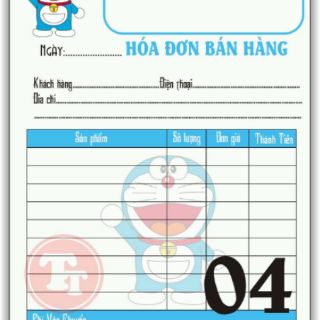 Hóa đơn 1 liên  in theo yêu cầu