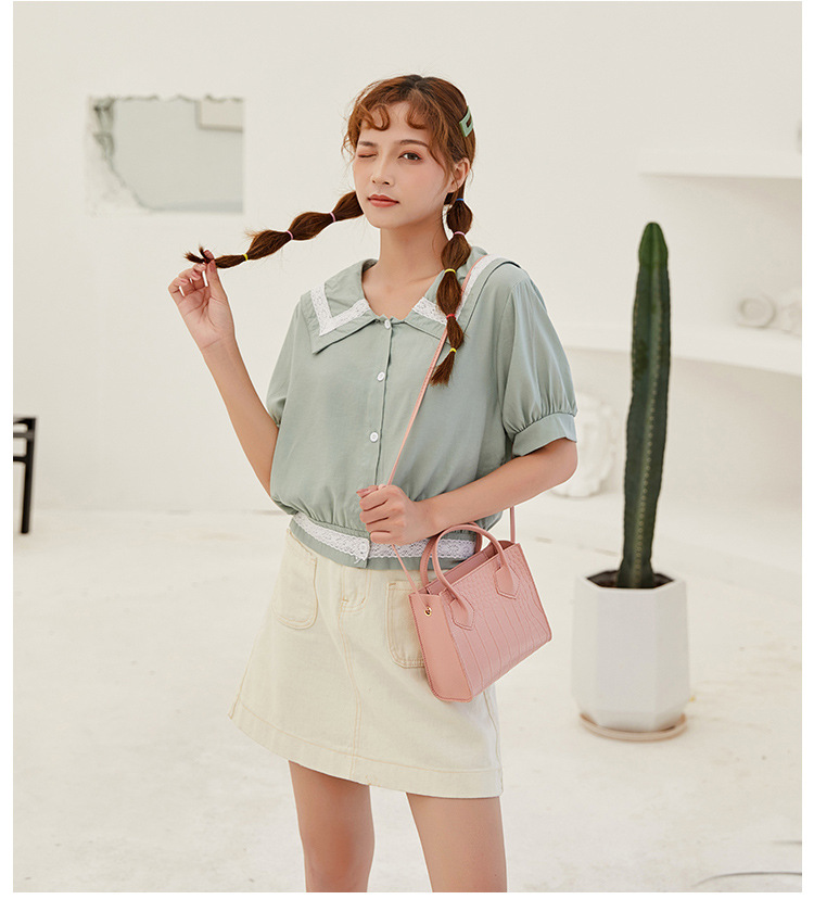 Túi Xách JASMIN NOIR Nhỏ Họa Tiết Da Cá Sấu Thời Trang Cho Nữ