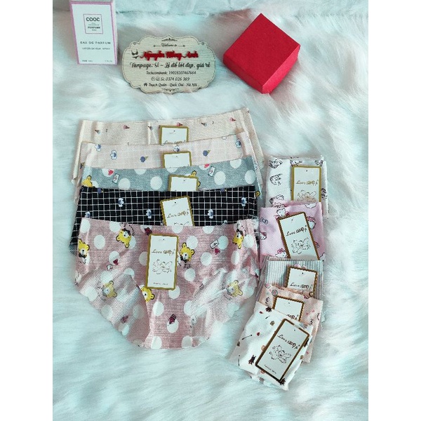 Sét 10 quần lót su 015 hoạ tiết hoạt hình sexy love
