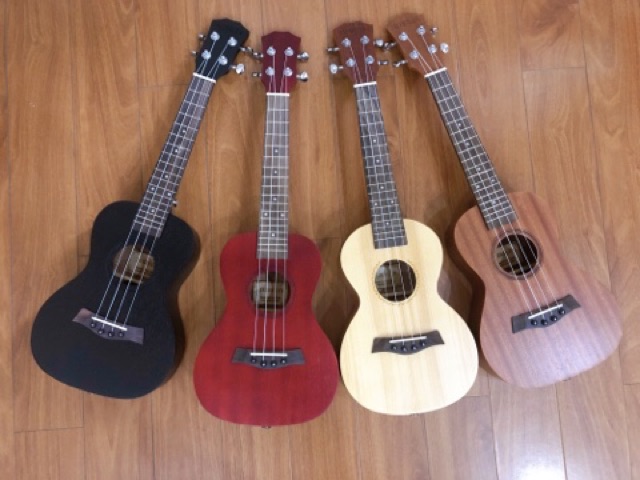 Đàn ukulele concert gỗ mộc size 23 tặng phụ kiện chất lượng