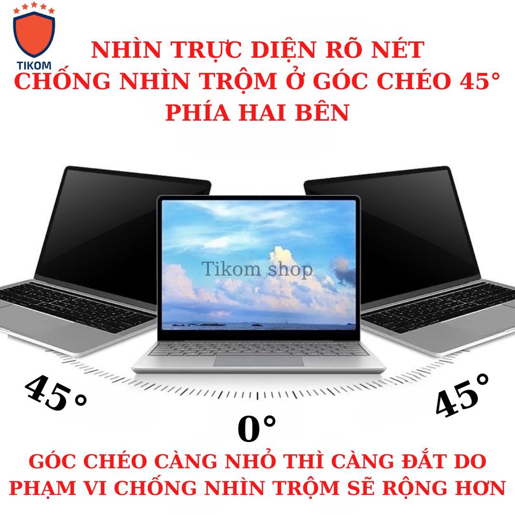 Film chống nhìn trộm cho laptop và macbook bảo vệ riêng tư  – Tikom shop