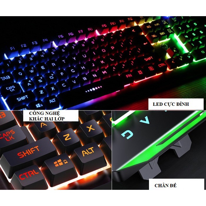 [Mã 154ELSALE2 giảm 7% đơn 300K] [GIÁ SỐC] Bàn phím gaming, Bàn phím máy tính Silver Eagle V2 có đèn led [Có Bảo Hành]