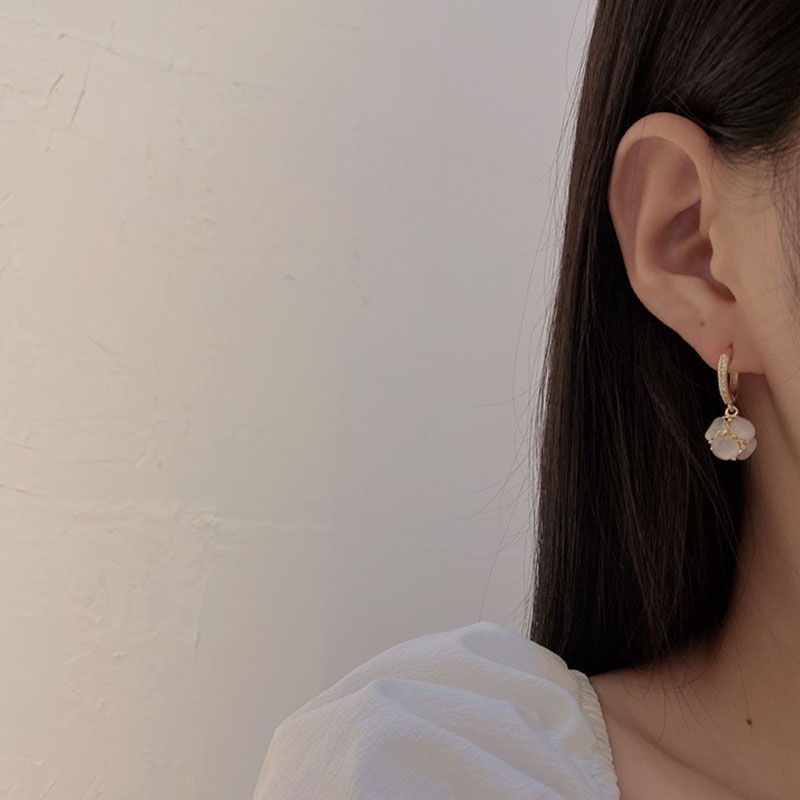 Bông Tai Đính Đá Opal JP5