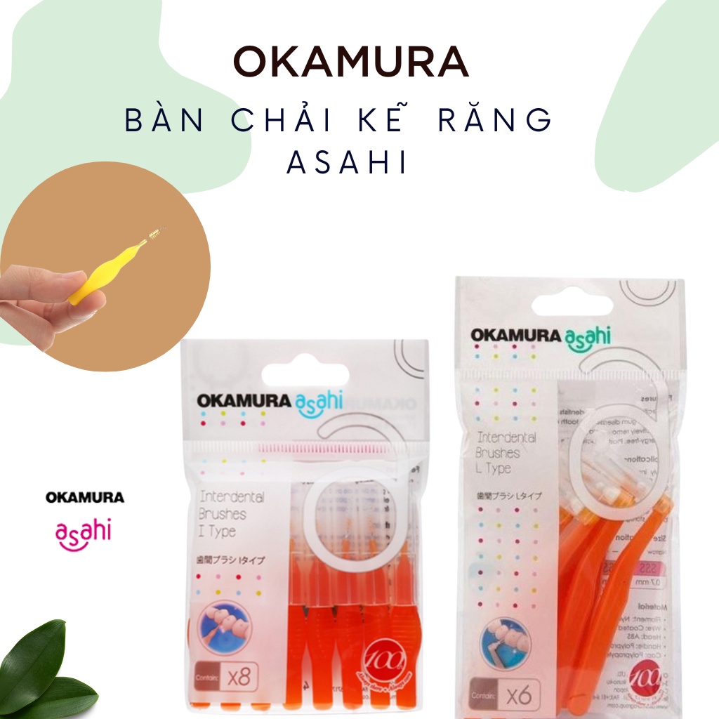 Bàn chải kẽ răng Okamura Asahi Nhật Bản cho răng niềng chỉnh nha | BigBuy360 - bigbuy360.vn