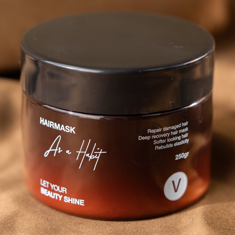 Kem Ủ Tóc Thảo Dược Oliu Phục Hồi Hư Tổn, Khô Xơ, Giàu Keratin Collagen Dưỡng Tóc Khỏe As A Habit VyvyHaircare 250gr